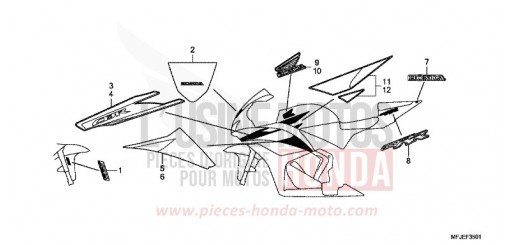 MARKE/STREIFEN (2) CBR600RAC de 2012